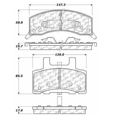 Centric Parts CTEK Ceramic Brake Pads, 103.03700 103.03700